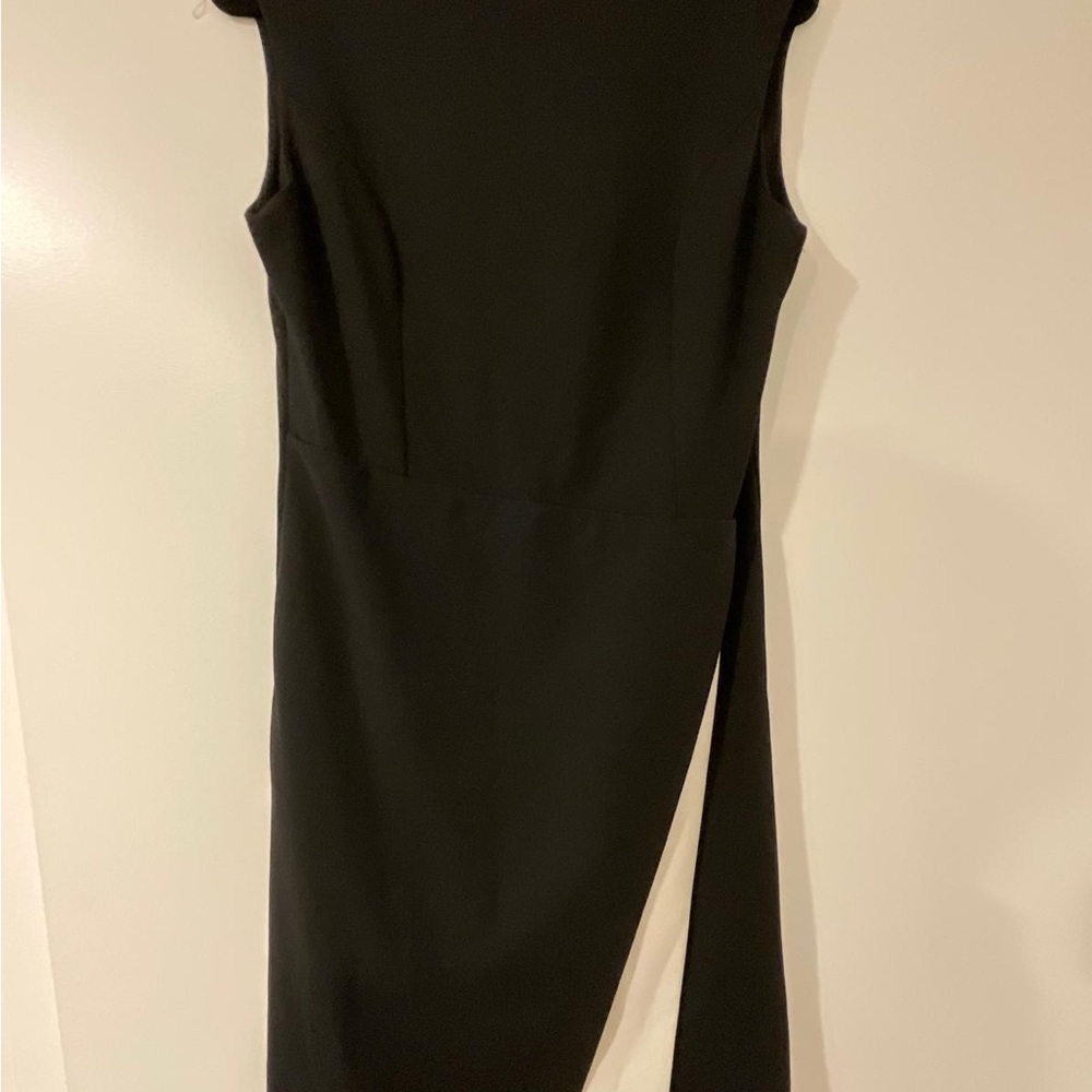 Dkny Black and White Asymmetrical Sheath Dress